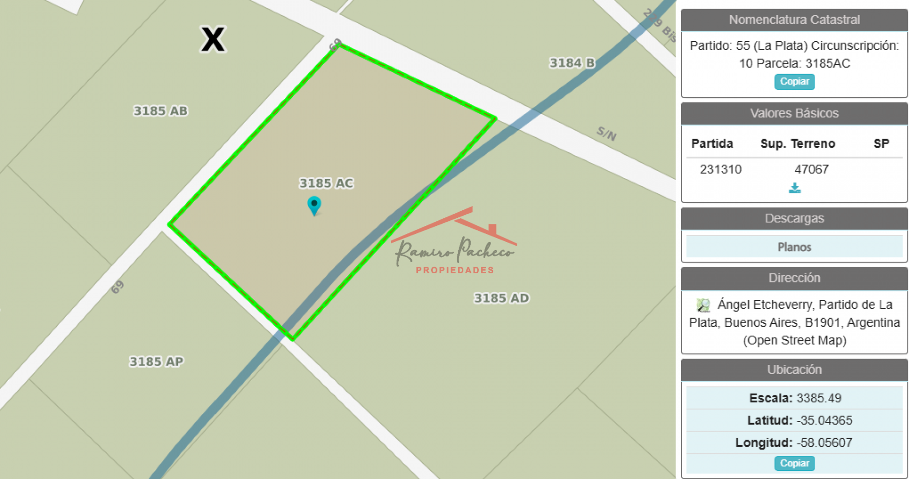 Campo en venta en Etcheverry