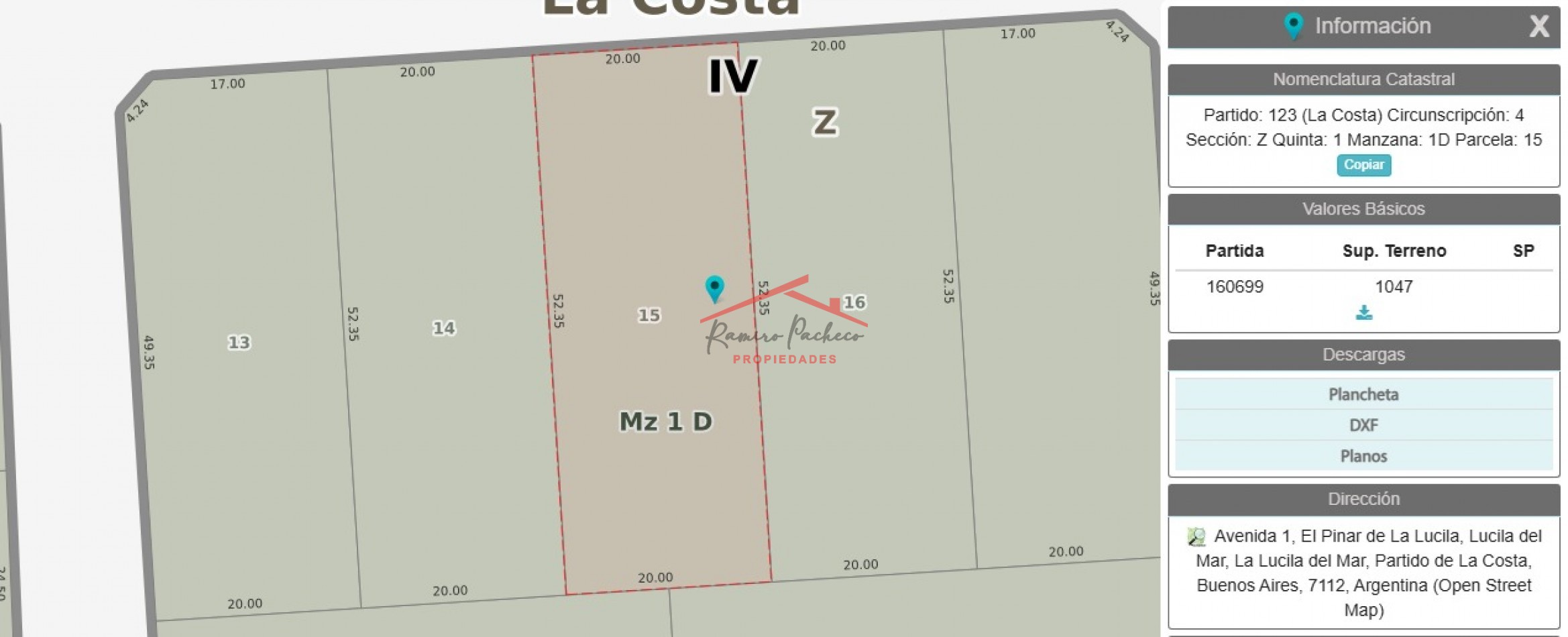 Terreno en La lucila del Mar